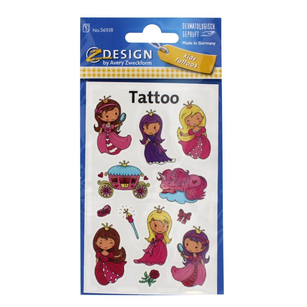 PRINCESS TATTOO 120X75 B/C ZWECKFORM 56938 ZWECKFORM